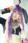 animal_ears bunny_ears cosplay croptop getsumento_heiki_miina kurosuzu_erika purple_hair shiwasu_mina shorts tshirt rating:Safe score:1 user:nil!