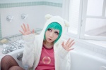 aqua_hair cat_food_(vocaloid) cosplay hatsune_miku hoodie houtou_singi pantyhose tshirt vocaloid rating:Safe score:3 user:xkaras