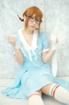 cosplay dress glasses hirasawa_yui kneesocks k-on! twin_braids yaya rating:Safe score:2 user:nil!