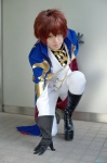boots cape code_geass cosplay crossplay gloves kururugi_suzaku red_hair saya uniform rating:Safe score:0 user:nil!