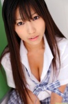 blouse cleavage dgc_0875 kawahara_minori pleated_skirt school_uniform skirt rating:Safe score:1 user:nil!