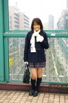 blouse bookbag coat dgc_0081 gloves kneesocks konno_narumi pleated_skirt scarf school_uniform skirt rating:Safe score:0 user:nil!