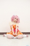 aikatsu! amahane_madoka cosplay dress nachi pantyhose pink_hair sheer_legwear socks twintails rating:Safe score:1 user:nil!