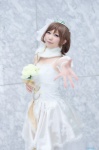 cosplay tagme_character tagme_series thighhighs tiara wedding_gown white_legwear yuni_(ii) rating:Safe score:0 user:nil!
