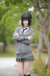 a-mi blouse boku_wa_tomodachi_ga_sukunai cardigan cosplay kneesocks mikazuki_yozora pleated_skirt school_uniform skirt rating:Safe score:1 user:nil!
