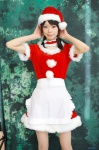 apron ayuzawa_misaki choker cosplay dress kaichou_wa_maid-sama! kobayakawa_mio santa_costume stocking_cap rating:Safe score:0 user:nil!