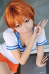 cosplay miniskirt nami_(one_piece) one_piece orange_hair shiriru skirt tshirt rating:Safe score:0 user:nil!