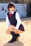 blouse costume kizuki_jui kneesocks pleated_skirt school_uniform skirt sweater_vest rating:Safe score:1 user:nil!