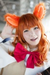 animal_ears blouse bowtie cape cosplay dog_days dog_ears minami_rion red_hair ricotta_elmar sweater rating:Safe score:0 user:pixymisa