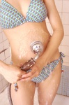 bathroom bikini cleavage shower side-tie_bikini swimsuit tokito_ami wet rating:Safe score:0 user:nil!