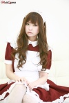 apron dress fishnet_stockings hairband maid maid_uniform sasaki_airi thighhighs rating:Safe score:0 user:nil!