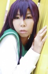 ashiya_noriko busujima_saeko busujima_saeko_no_eroi_toko cosplay highschool_of_the_dead purple_hair sailor_uniform school_uniform rating:Safe score:1 user:nil!