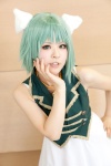 animal_ears bell cat_ears cosplay dress green_hair gumi o-sui vest vocaloid rating:Safe score:0 user:pixymisa