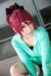 cosplay hairbow puella_magi_madoka_magica red_hair sakura_kyouko shorts skizaki sweatshirt rating:Safe score:0 user:pixymisa