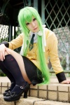 blazer blouse cc code_geass cosplay green_hair kneesocks miniskirt mosaic_kakera school_uniform skirt tatsuki rating:Safe score:2 user:nil!