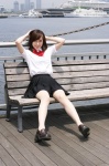 aka_futomomo_plus_ao_futomomo blood+ blouse cosplay otonashi_saya pleated_skirt school_uniform skirt usa_hinako rating:Safe score:3 user:nil!