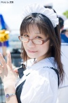 apron costume glasses looking_over_glasses maid maid_uniform satou_yui rating:Safe score:1 user:nil!