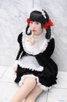 apron cosplay dress hairband maid maid_uniform pantyhose sheer_legwear tagme_character tagme_series tsugihagi_mishin twin_braids rating:Safe score:0 user:nil!
