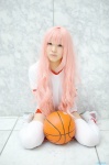 buruma cosplay gym_uniform hakamada_hinata pantyhose pink_hair rinno ro-kyu-bu! shorts thighhighs tshirt rating:Safe score:1 user:nil!