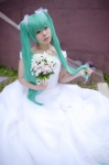 aqua_hair cendrillon_(vocaloid) cosplay flowers gown hatsune_miku katakura_rin twintails vocaloid rating:Safe score:1 user:nil!