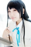akiyama_mio blouse cosplay k-on! mine ribbon_tie sweater rating:Safe score:0 user:pixymisa
