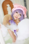 amatsuka_miyu bathroom bathtub cosplay hairbow patchouli_knowledge purple_hair soap_suds touhou wet rating:Safe score:3 user:nil!