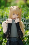 amane_misa blonde_hair camisole choker cosplay death_note detached_sleeves iori miniskirt skirt twintails rating:Safe score:0 user:nil!