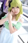 apron cosplay dress eat_me_(vocaloid) green_hair gumi hairbow hiyori vocaloid rating:Safe score:1 user:nil!
