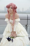 cleavage code_geass cosplay euphemia_li_britannia flower gown kureha_marie pink_hair rating:Safe score:0 user:nil!