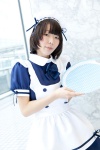 apron bowtie cosplay hairband maid maid_uniform original petticoat serving_tray ura_kuro rating:Safe score:0 user:pixymisa