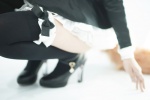 alternative_&_maid_concept apron black_legwear cosplay detached_sleeves dress ely fate/grand_order fate/series maid maid_uniform tail tamamo_no_mae thighhighs zettai_ryouiki rating:Safe score:1 user:nil!
