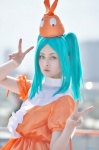 aqua_hair bakemonogatari cosplay dress hat ononoki_yotsugi tometo_kamu twintails rating:Questionable score:0 user:nil!