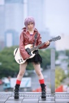 boots cosplay croptop guitar jacket kinoshita_natsume kneehighs nagato_yuki pleated_skirt silver_hair skirt suzumiya_haruhi_no_yuuutsu rating:Safe score:0 user:nil!