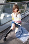 armbands blouse boots choker cosplay final_fantasy final_fantasy_x half-skirt hoshina_aimi jeans shorts yuna rating:Safe score:1 user:pixymisa
