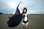 beach cleavage monokini morishita_chisato ocean one-piece_swimsuit swimsuit wild_heaven rating:Safe score:4 user:nil!