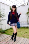 blouse bookbag kneesocks pleated_skirt school_uniform shiraishi_mizuho skirt skirt_lift sweater rating:Safe score:0 user:nil!