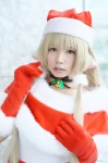 blonde_hair blouse chii_(chobits) chobits choker cosplay gloves miniskirt santa_costume shawl skirt stocking_cap yui_(ii) rating:Safe score:0 user:nil!