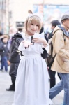 apron blonde_hair cosplay dress hairband kayo love_live!_school_idol_project maid maid_uniform minami_kotori side_ponytail rating:Safe score:0 user:nil!