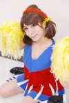 cheerleader_uniform cosplay hairband kneesocks osomatsu-kun osomatsu-san pleated_skirt pom_poms skirt tank_top twintails yayoi yowai_totoko rating:Safe score:1 user:nil!