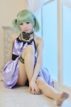 cosplay dress garter green_hair gumi hair_ribbons hayase_ami venomania_kou_no_kyouki_(vocaloid) vocaloid rating:Safe score:9 user:xkaras
