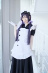 apron cosplay dress gloves hairband hana_(ii) love_live!_school_idol_project maid maid_uniform purple_hair toujou_nozomi twintails rating:Safe score:0 user:nil!