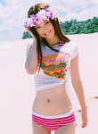 beach bikini_bottom lei sasaki_nozomi swimsuit tshirt vyj_78 rating:Safe score:5 user:nil!