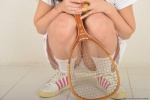 hamada_yuri panties pleated_skirt polo side_ponytail skirt socks tennis_racket rating:Safe score:0 user:nil!