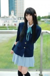akiyama_mio blazer blouse cosplay kneehighs k-on! pleated_skirt rinami school_uniform skirt rating:Safe score:2 user:nil!