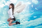 angel blazer heo_yun_mi high_heels pantyhose shorts wings rating:Safe score:0 user:mock