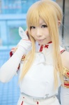 asuna_(sao) blonde_hair blouse cosplay rinrinko skirt_train sword_art_online rating:Safe score:0 user:pixymisa