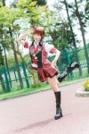 akb48 akitsu_honoka blouse boots cosplay pleated_skirt shinoda_mariko_(cosplay) skirt tie top_hat vest rating:Safe score:0 user:pixymisa