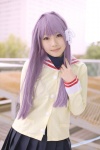 clannad cosplay fujibayashi_kyou hair_ribbons merino_moko pleated_skirt purple_hair sailor_uniform school_uniform skirt turtleneck rating:Safe score:0 user:nil!