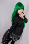 blazer blouse bookbag cosplay green_hair kochiya_sanae lenfried pleated_skirt school_uniform skirt thighhighs tie touhou zettai_ryouiki rating:Safe score:1 user:nil!