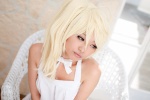 benio blonde_hair choker cosplay dress riho side_ponytail zone-00 rating:Safe score:0 user:pixymisa